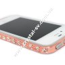 Бампер алюминиевый для iphone 4/4s Luxury Ultra-thin Diamond Strass GOLD PINK фото 4 — CRYSTAL SHOP