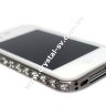Бампер алюминиевый для iphone 4/4s Luxury Ultra-thin Diamond Strass BLACK фото 5 — CRYSTAL SHOP