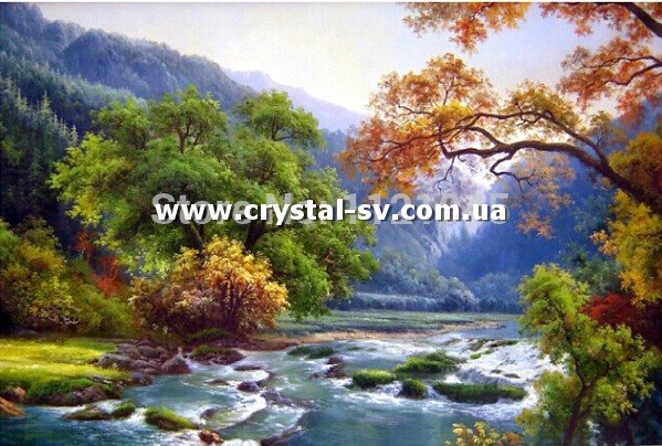 Набор рисование камнями Горные реки живопись (40х50) — CRYSTAL SHOP