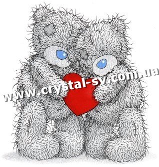 Набор алмазная мозаика стразами Мишки Тедди Любовь (40х40) — CRYSTAL SHOP