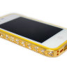 Бампер алюминиевый для iphone 5/5s Luxury Ultra-thin Diamond Strass YELLOW фото 4 — CRYSTAL SHOP