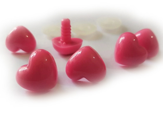 Пластиковый носик для игрушек амигуруми розовое сердце 16х18 mm (1 шт) — CRYSTAL SHOP