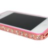 Бампер алюминиевый для iphone 5/5s Luxury Ultra-thin Diamond Strass PINK фото 4 — CRYSTAL SHOP