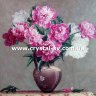 Набор алмазная мозаика стразами Натюрморт Цветы Пионии в вазе (40х40см) фото 1 — CRYSTAL SHOP