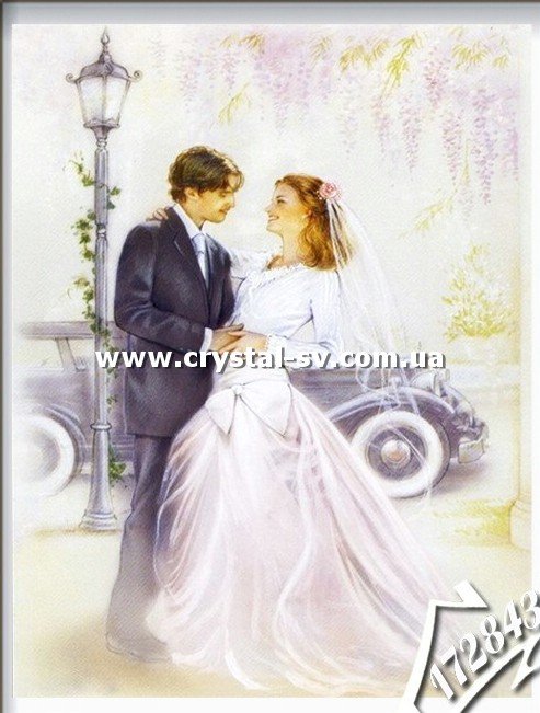 Набор алмазная мозаика стразами Свадьба Жених и невеста (50х40) — CRYSTAL SHOP