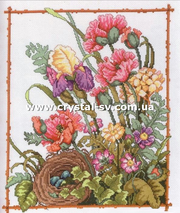 Набор алмазная мозаика стразами Вышивка Экибана из цветов (50x40) — CRYSTAL SHOP