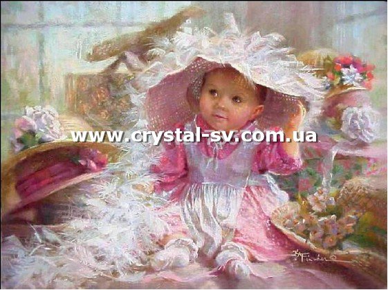Набор алмазная мозаика стразами Девочка красавица (30х40) — CRYSTAL SHOP