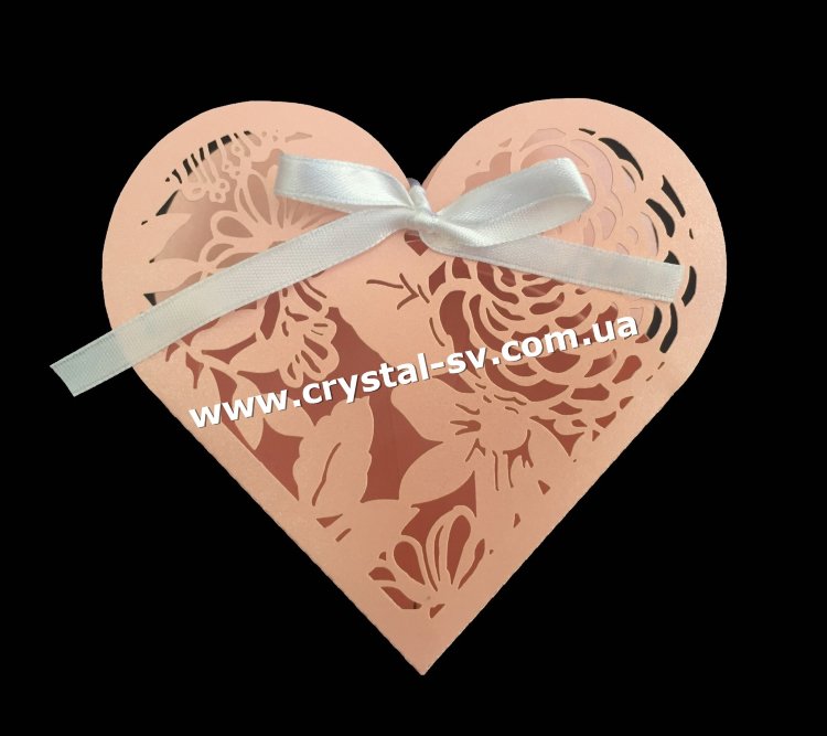 Бонбоньерка для конфет Сердце (розовая) — CRYSTAL SHOP