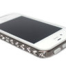 Бампер алюминиевый для iphone 5/5s Luxury Ultra-thin Diamond Strass BLACK фото 5 — CRYSTAL SHOP