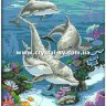 Набор картина из стразиков Вышивка дельфины (40х30) фото 1 &mdash; CRYSTAL SHOP
