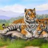 Набор рисование камнями по номерам Тигры (40х50) фото 1 — CRYSTAL SHOP