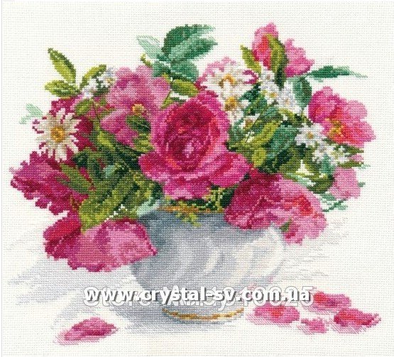 Набор алмазная мозаика стразами Цветы Весна Букет в вазе (40х50) — CRYSTAL SHOP