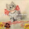 Набор вышивка камнями по номерам Котята с бантом (30x40) фото 1 — CRYSTAL SHOP