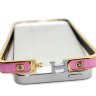 Бампера на телефон для iPhone 5/5s камни HERMES logo метал original box GOLD Pink фото 2 — CRYSTAL SHOP