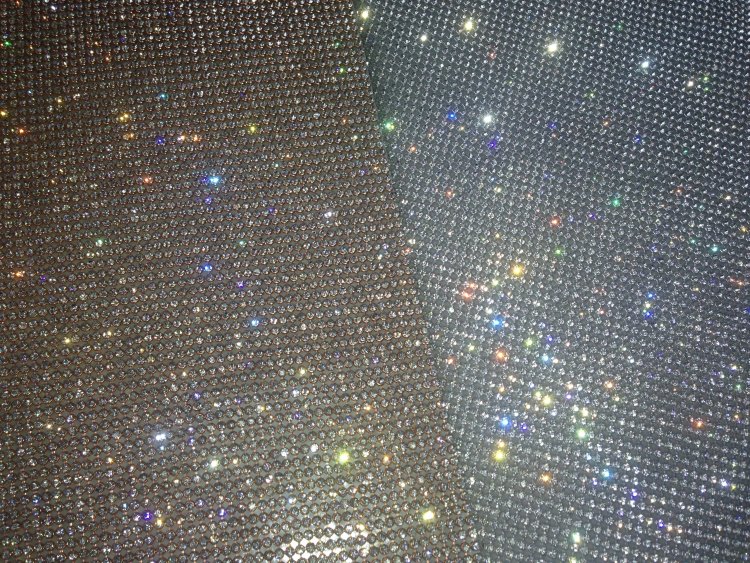 Стразовое термополотно. Металл-золото. Стразы Crystal — CRYSTAL SHOP