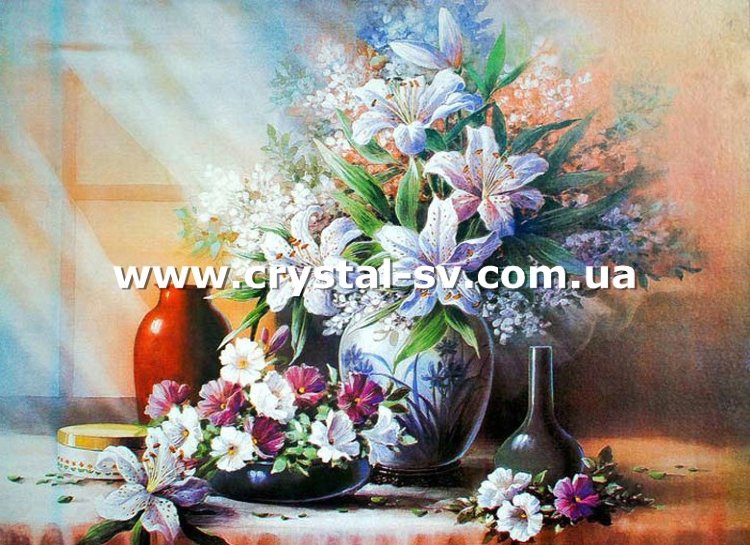 Набор алмазная мозаика стразами Букет Лилии (40х50) — CRYSTAL SHOP