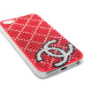Чехол для Apple iPhone 5/5s стразами Rhinestone Bling Diamond CHANEL logo RED фото 3 — CRYSTAL SHOP