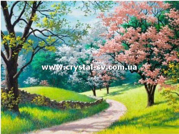 Набор рисование камнями Аллея в парке (40х50) — CRYSTAL SHOP