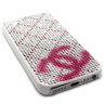 Чехол для Apple iPhone 5/5s стразами Rhinestone Bling Diamond CHANEL logo White фото 3 — CRYSTAL SHOP