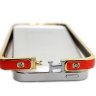 Бампера на телефон для iPhone 5/5s камни HERMES logo метал original box GOLD Orange фото 2 &mdash; CRYSTAL SHOP