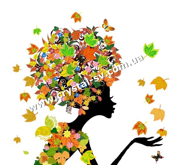 Набор алмазная мозаика стразами Цветочные девушки Осенняя (30х30) — CRYSTAL SHOP