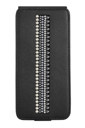 Чехол Сваровски Playtime Deluxe Black Smartphone Flap Case iPhone 5-5s — CRYSTAL SHOP