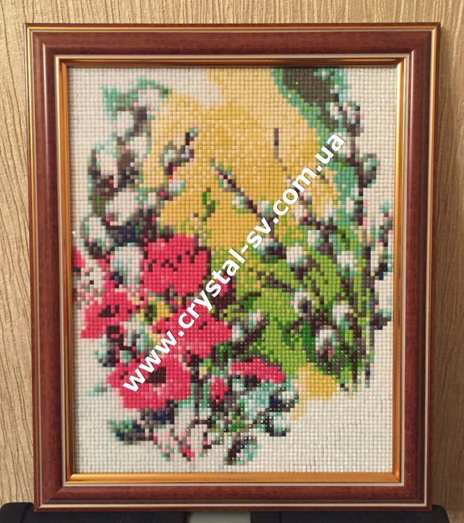 Картина алмазная вышивка стразами &quot;8 Марта Верба Котики&quot; (25x20) — CRYSTAL SHOP
