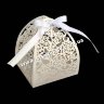 Бонбоньерка для конфет Ажурные Розы (белая) фото 1 — CRYSTAL SHOP