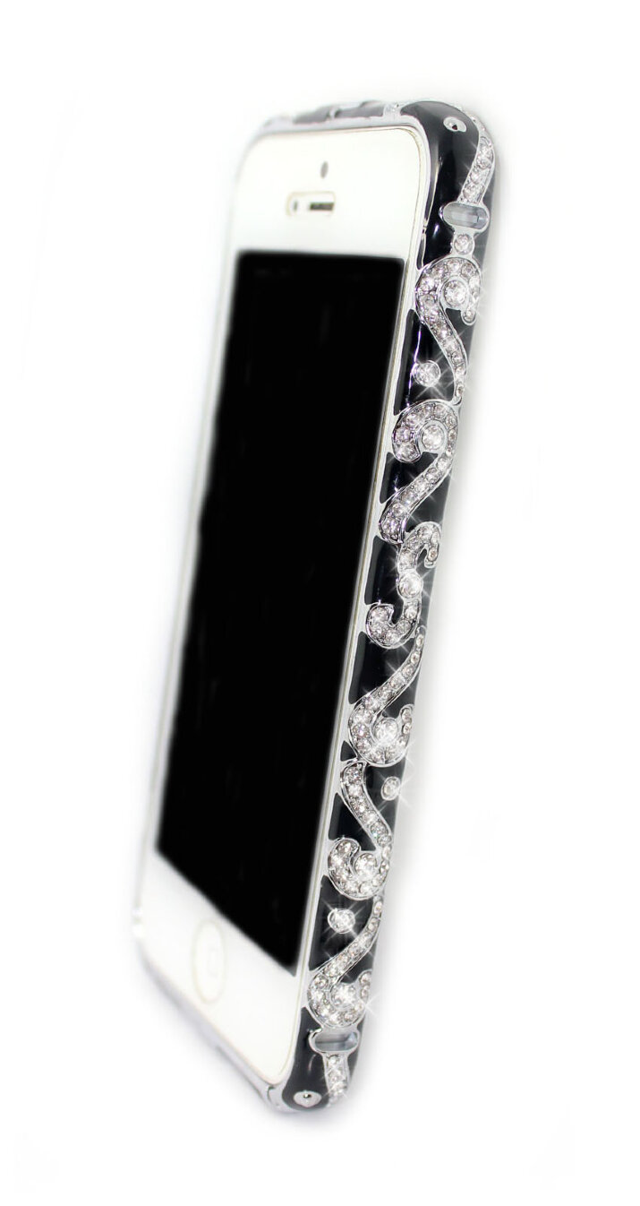 Бампер для iphone 5/5s Diamond LUXURY national style BLACK 