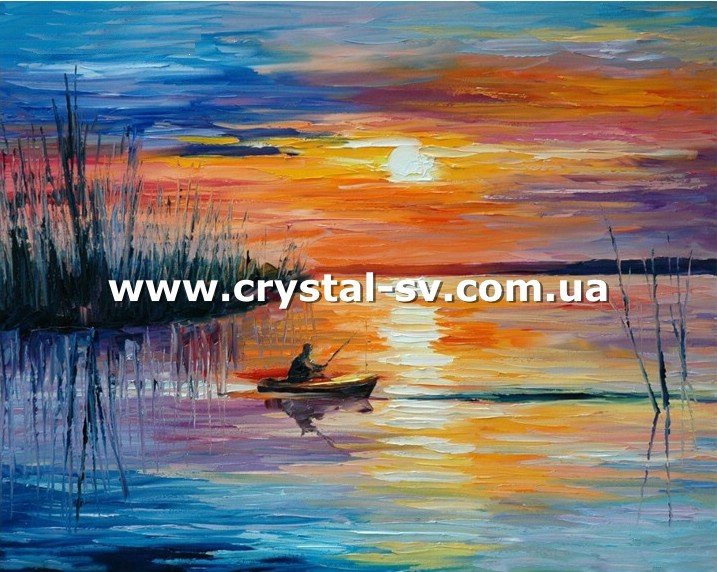 Набор алмазная техника Рыбалка (40х50) — CRYSTAL SHOP