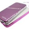 apple case iPhone 5s с кристаллами Elegance Style PU кожа Pink White фото 1 — CRYSTAL SHOP