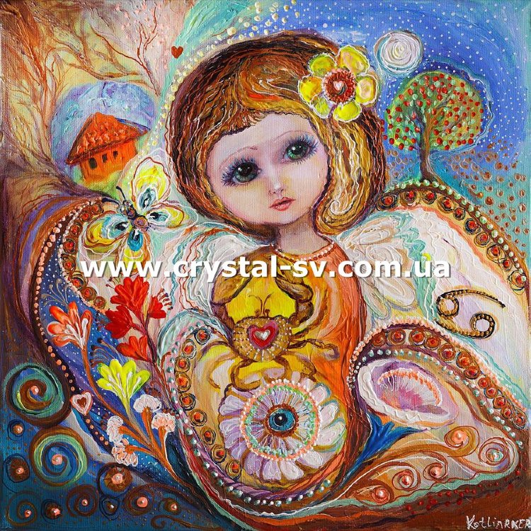 Наборы алмазной вышивки Знак зодиака рак (40х40) — CRYSTAL SHOP