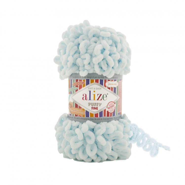 Alize Puffy Fine (Ализе Пуффи Файн) цвет 522 мята — CRYSTAL SHOP