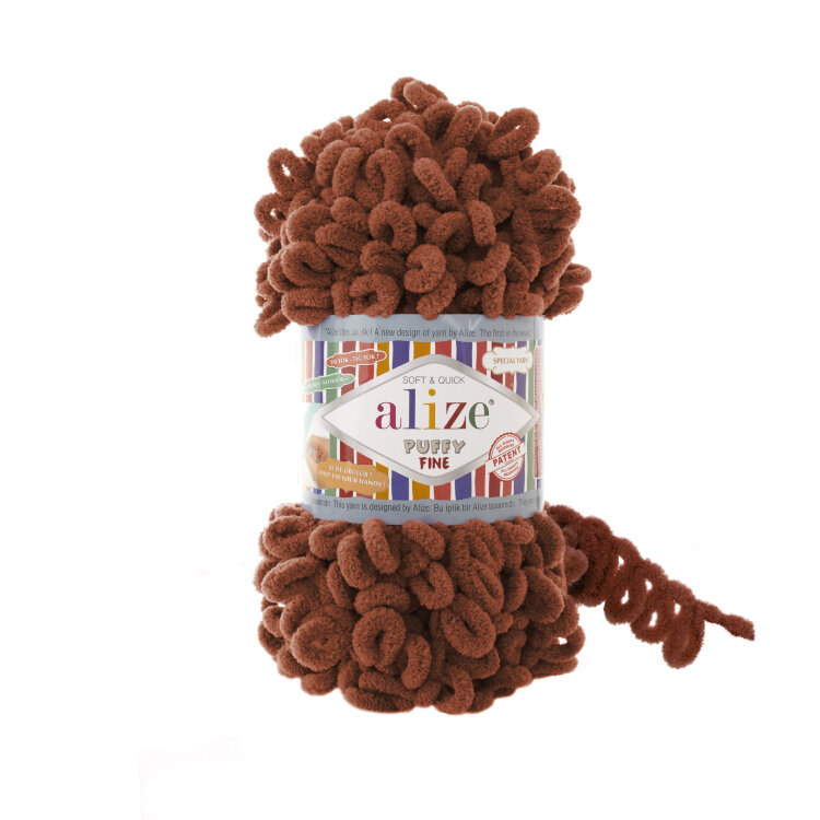 Alize Puffy Fine (Ализе Пуффи Файн) цвет 90 корица — CRYSTAL SHOP