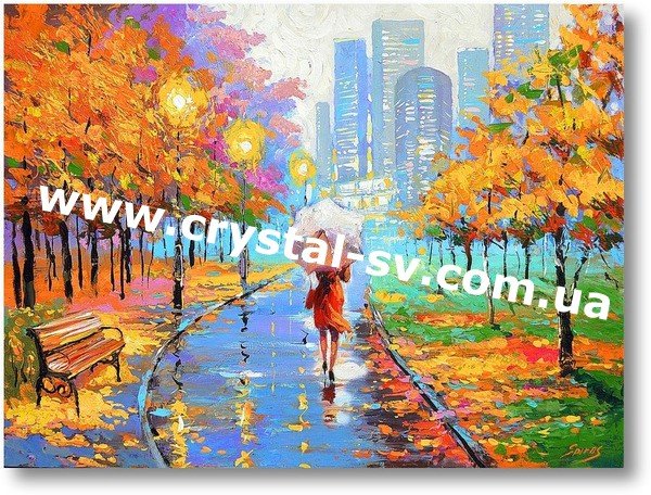 Набор алмазная мозаика стразами Парк Город Осень (40х50) — CRYSTAL SHOP