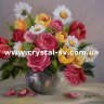 Набор алмазная мозаика стразами Натюрморт Цветочки в вазе на столе (30х40) фото 1 — CRYSTAL SHOP