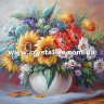 Набор алмазная мозаика стразами Полевые цветы в вазе (40х50) фото 1 — CRYSTAL SHOP