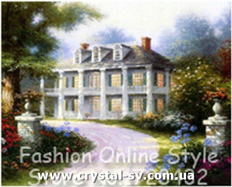 Набор рисование камнями Особняк мечты (40х50) — CRYSTAL SHOP