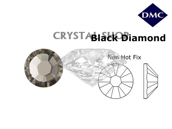 Стразы DMC non Hot Fix Black diamond ss16 (4мм). Цена за 100шт. фото 1 — CRYSTAL SHOP
