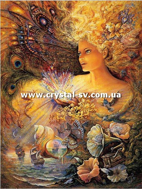 Набор алмазная мозаика стразами Девушка жар-птица (40х30) — CRYSTAL SHOP