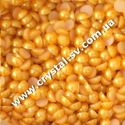 Полужемчуг акрил Золото (gold) 2 мм. Цена за 100 шт. — CRYSTAL SHOP