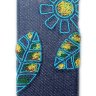 Чехол для iphone 5/5s Denim JEANS STYLE вышивка на джинсах джинсовый чехол SUNFLOWERS фото 1 — CRYSTAL SHOP