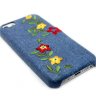 Чехол для iphone 5/5s Denim JEANS STYLE вышивка на джинсах джинсовый чехол JASMINE фото 3 — CRYSTAL SHOP