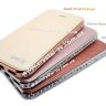 Чехлы книжка для смартфон iPhone 5 5s со стразами Elegance Style PU кожа Gold Pink Orange фото 1 — CRYSTAL SHOP