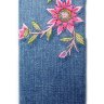 Чехол для iphone 5/5s Denim JEANS STYLE вышивка на джинсах джинсовый чехол PEONY фото 1 — CRYSTAL SHOP