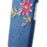 Чехол для iphone 5/5s Denim JEANS STYLE вышивка на джинсах джинсовый чехол PEONY фото 2 — CRYSTAL SHOP