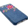 Чехол для iphone 5/5s Denim JEANS STYLE вышивка на джинсах джинсовый чехол PEONY фото 3 — CRYSTAL SHOP