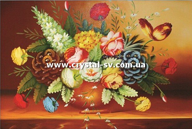 Набор алмазная мозаика стразами Цветы на столе (45х65) — CRYSTAL SHOP