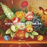 Набор алмазная мозаика стразами Цветы на столе (45х65) фото 1 — CRYSTAL SHOP